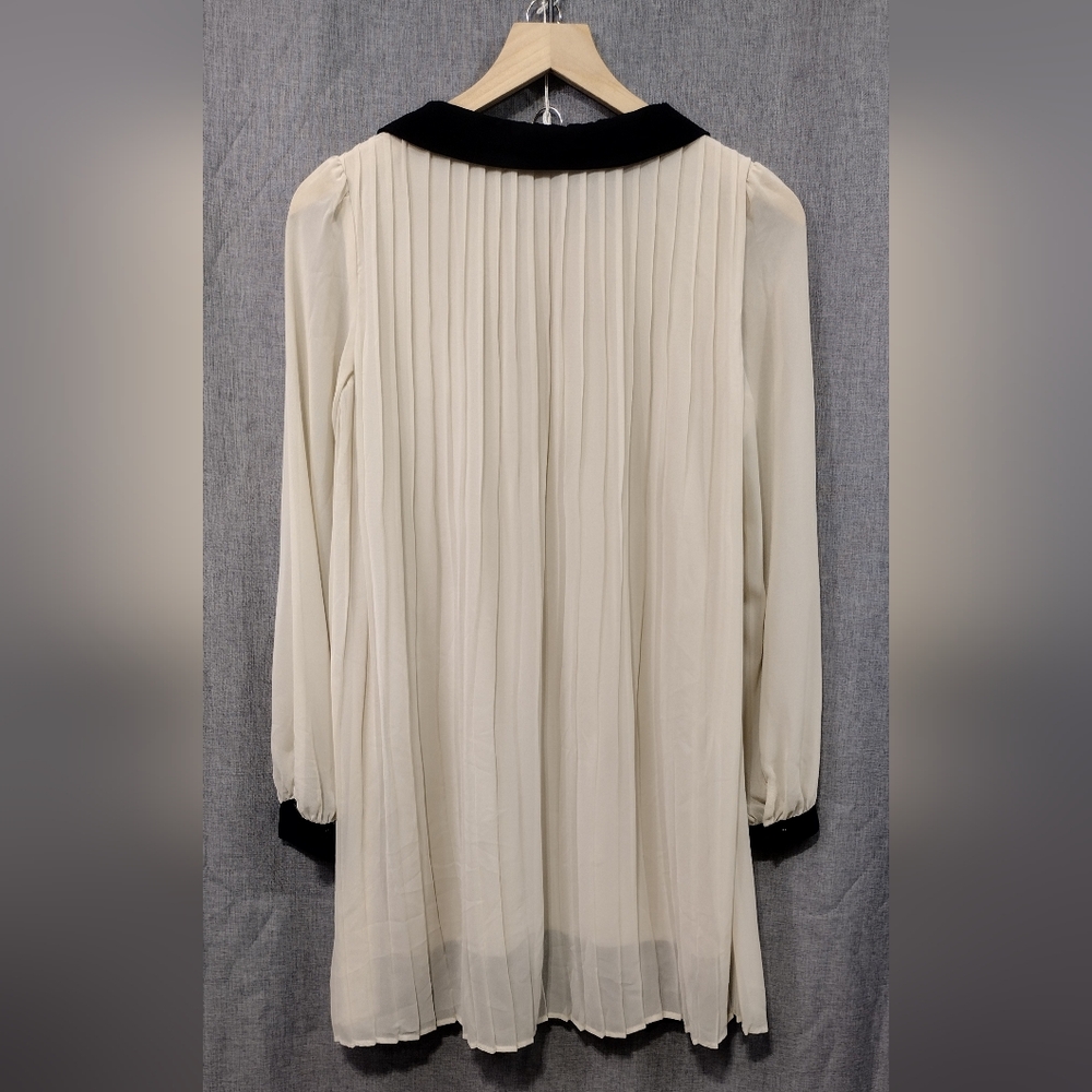 Forever 21 Peter Pan Collar Preppy Dress Women's S White Black Academy Babydoll - Picture 5 of 9